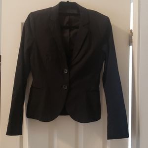 Black fitted suit coat